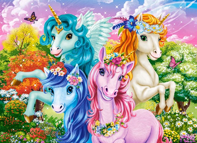 Pussel Cute Unicorns Selfie 70 bitar