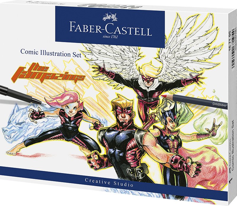 Ritpennset Faber-Castell Pitt Artist Comic Illustration Set