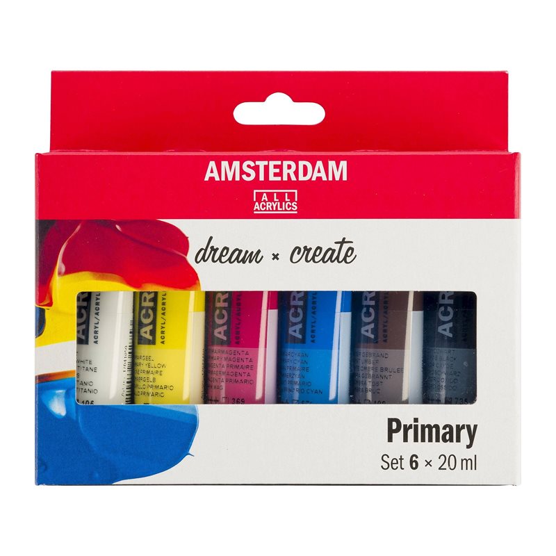 Acrylics Primary Set 6 × 20 ml