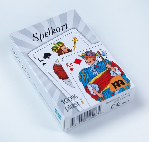 Kortlek i plast med svenska figurer