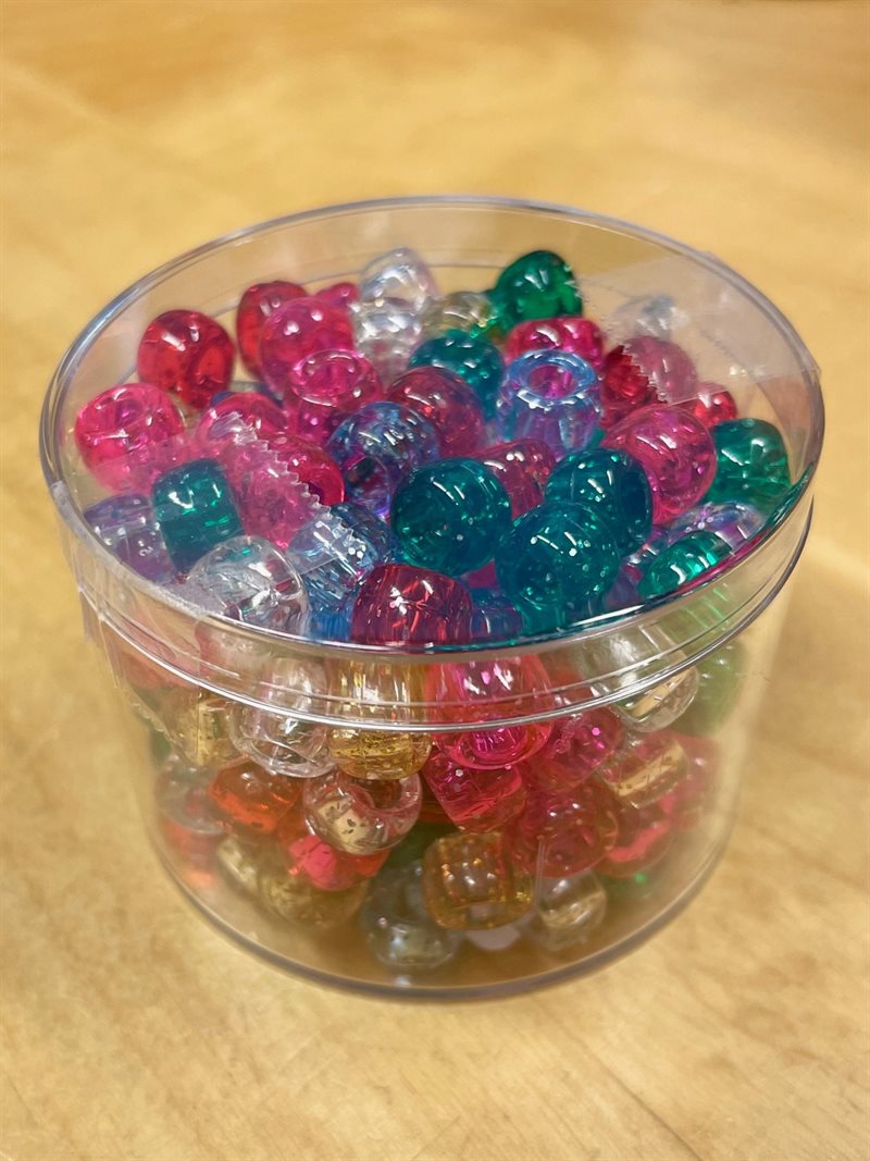 Pärlmix 7mm 50g glitter