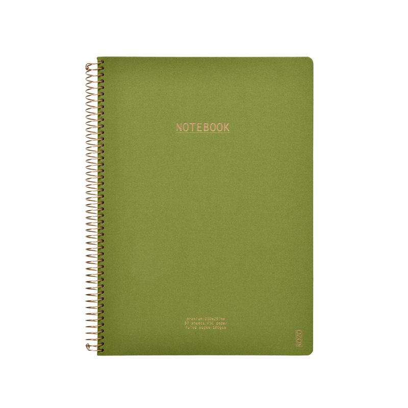 KOZO Anteckningsbok A4 Premium Olive Green