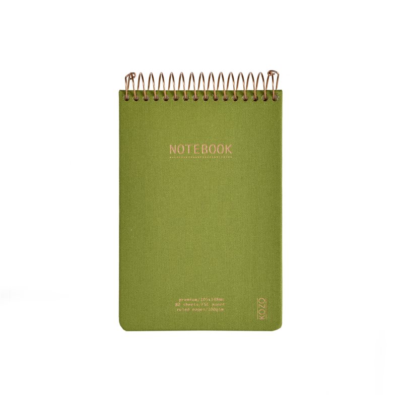 KOZO Anteckningsbok A6 Premium Olive Green
