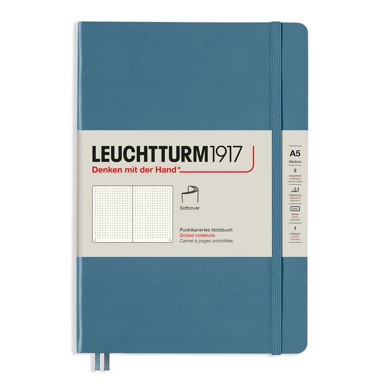 Leuchtturm Notebook A5 Soft Dotted Stone Blue