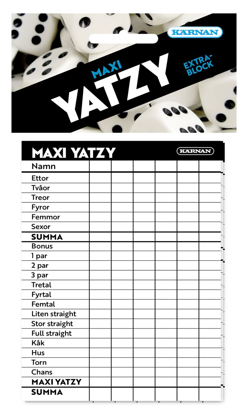 Maxi Yatzy, extrablock