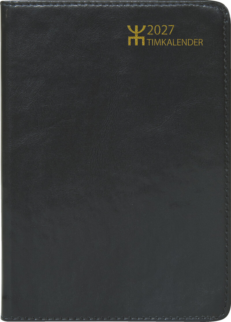 Agenda - Timkalender Svart Konstläder FSC