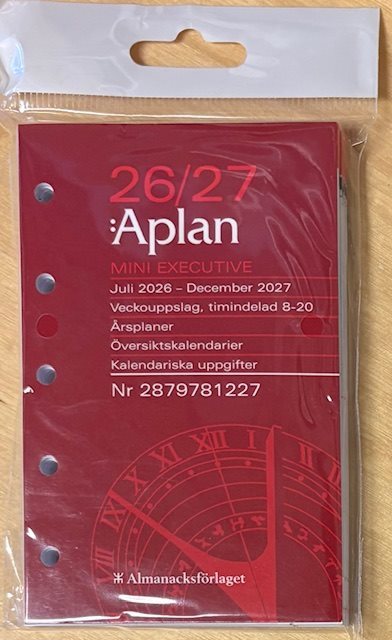 Systemkalender - Aplan Mini Executive refill 18 mån FSC