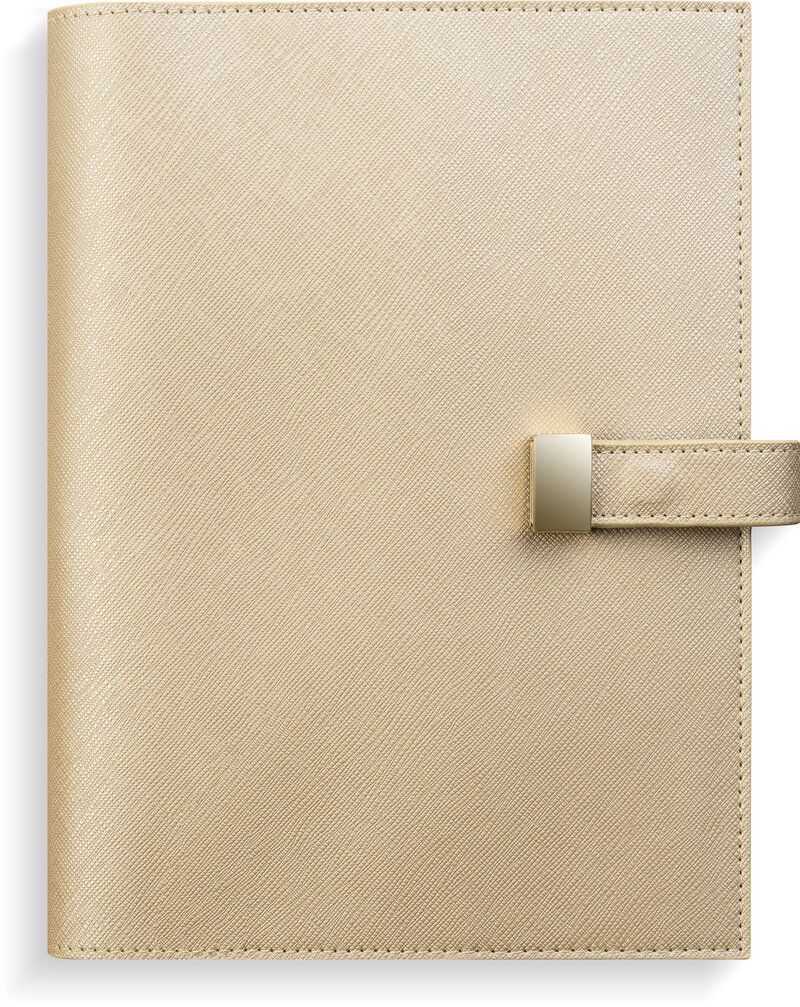 Life Planner, Pink, A5, beige konstläder Tora med slejf