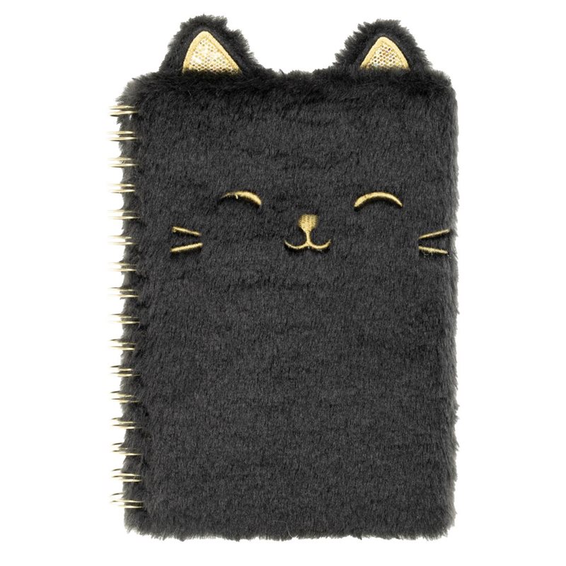 Notisbok Plusch katt A5