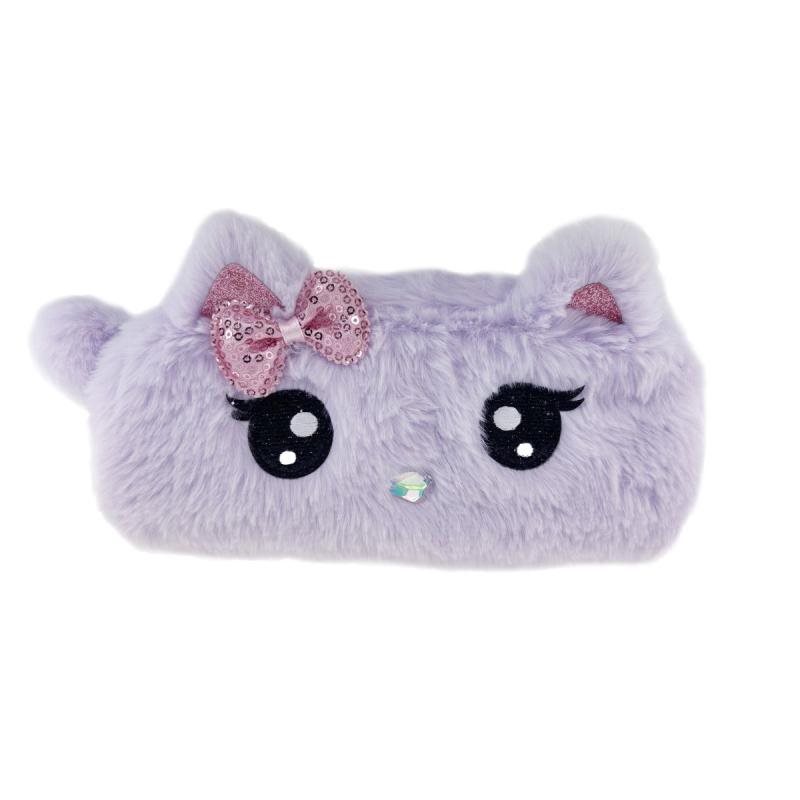Pennfodral Fluffy Katt lila