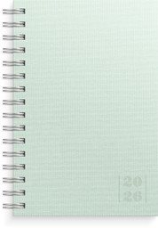 Dagbok Textile 2026 grön A5