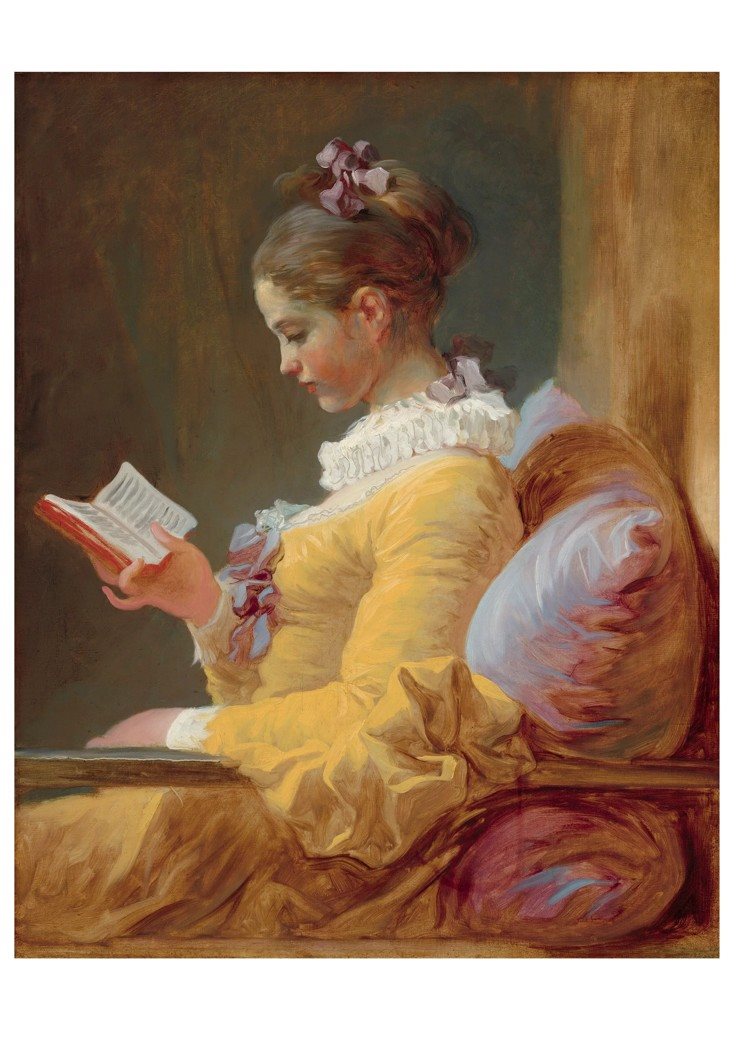 Young Girl Reading Notecard
