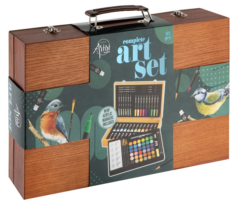 Konstset i trälåda : 92 delar