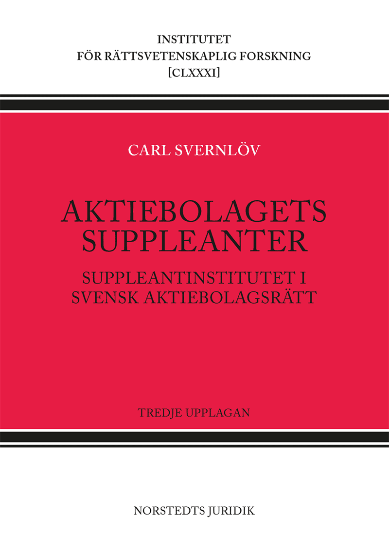 Aktiebolagets suppleanter : Suppleantinstitutet i svensk aktiebolagsrätt