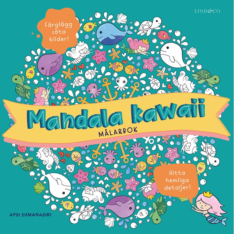 Mandala kawaii : målarbok