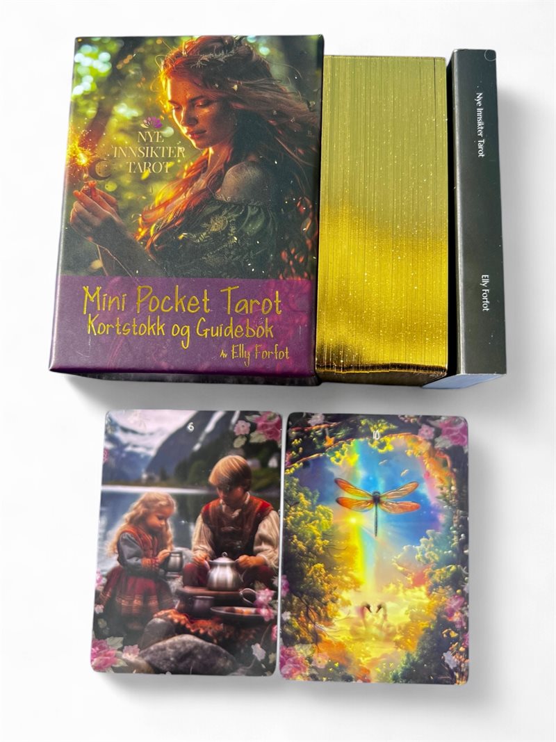 Mini Pocket Tarot- kortstokk & guidebok (Norsk)