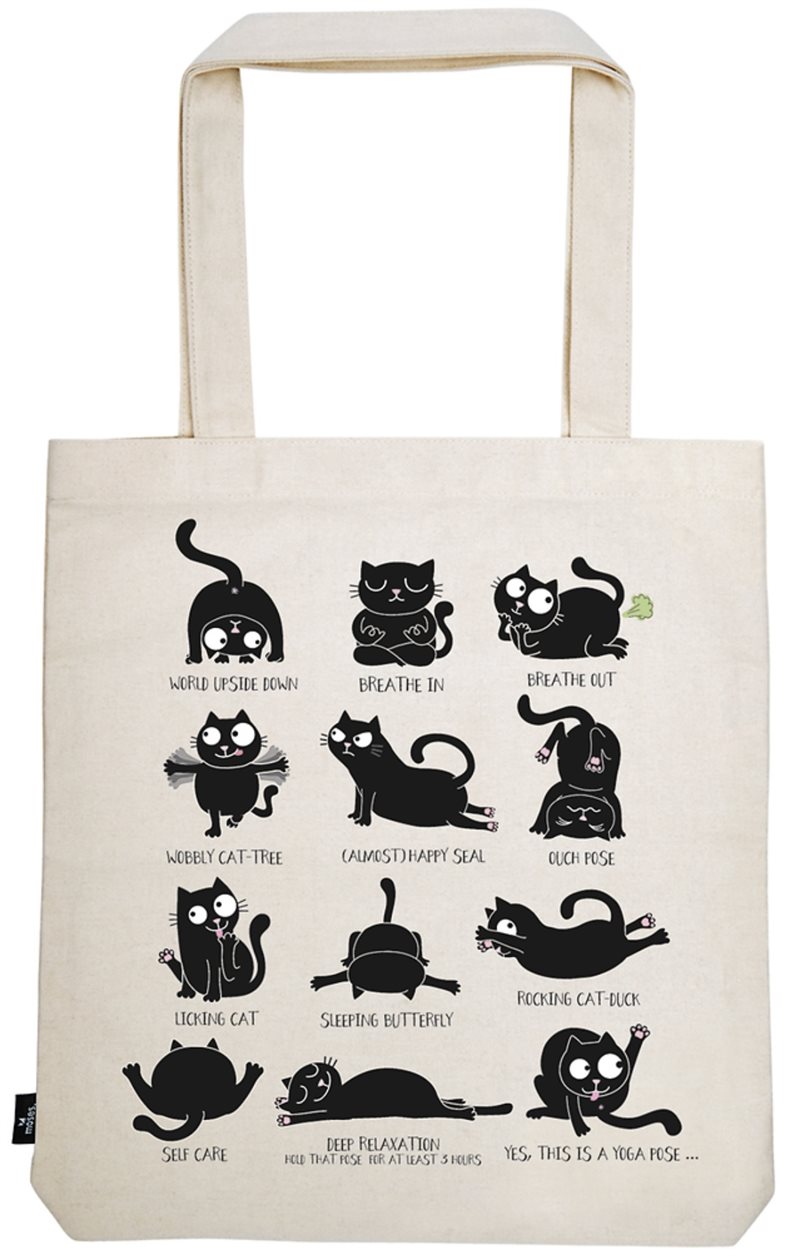 Tygkasse Ed the Cat Yoga