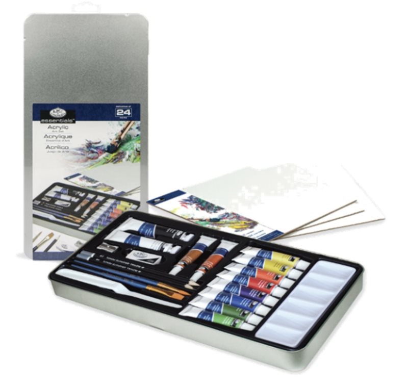 Royal Langnickel Akrylfärger Set i metallask