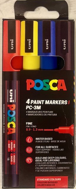 POSCA PC-3M 4-PART SET BASFÄRG