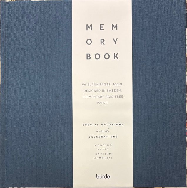 Anteckningsbok - Minnesbok Textile unlined dark blue