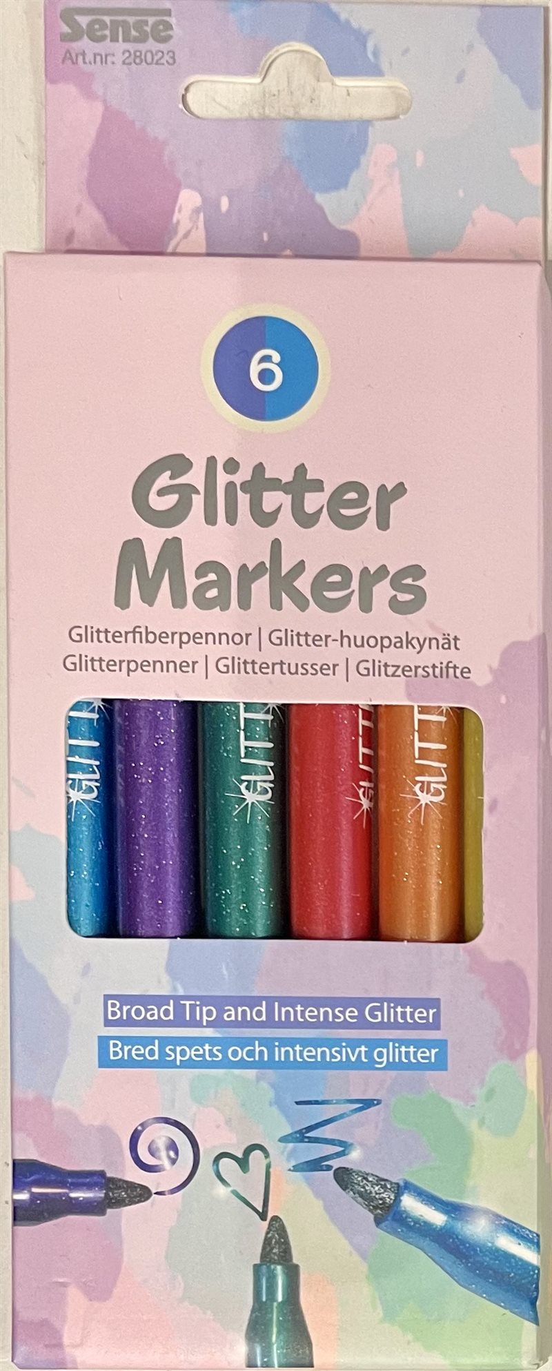 Fiberpennor Glitter 6/FP