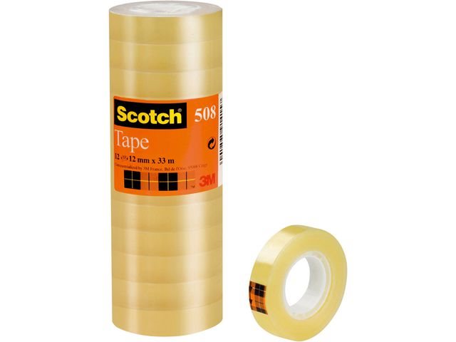 Scotch 508 Tape 15mmx33m transparent tower (10)