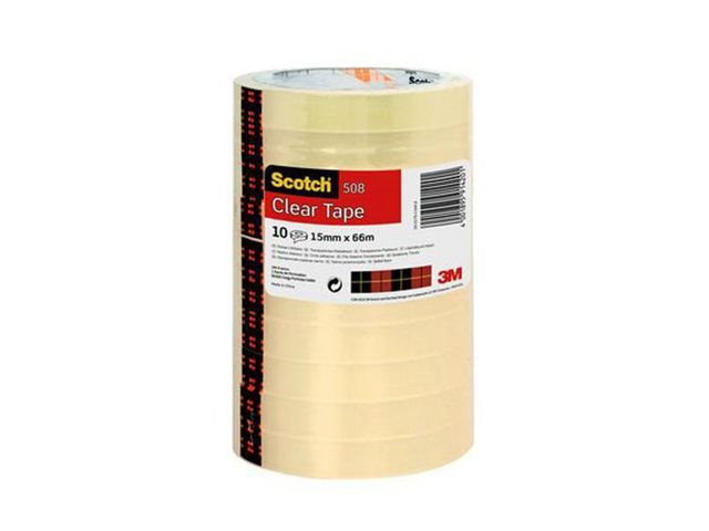 Scotch 508 Tape 15mmx66m transparent tower (10)