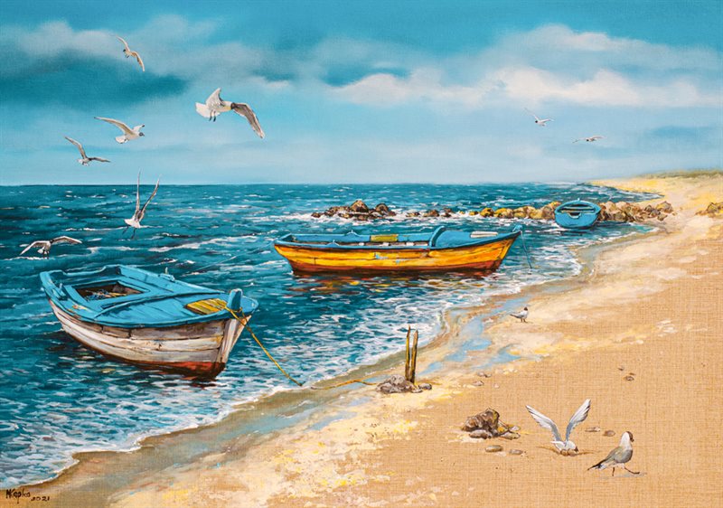 Pussel Morning at the Seaside, 500 bitar