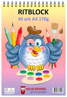 Ritblock Ugglan A4, 150 gr 50 ark
