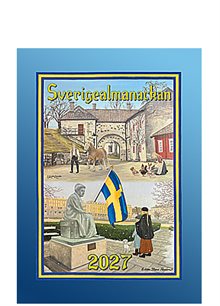 Väggkalender Sverigealmanackan 2027 A4 21x30cm