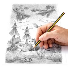 Grafitpenna i ergonomisk triangulär form, 3 styck i förpackning