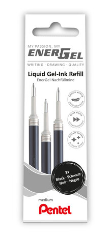 Refill PENTEL LR7 ENERGEL 0,7 svart 3/fp