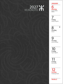 Agenda - Lilla Veckonotes Svart FSC