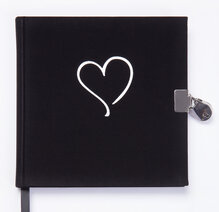 Dagbok m. hänglås. Design för lite äldre tjejer eller unga damer.