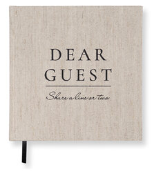 Gästbok "Dear Guest" Rough Linen | Paperstyle