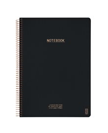 KOZO Anteckningsbok A4 Linjerad Premium Black