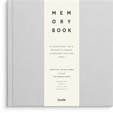 Anteckningsbok - Minnesbok Textile unlined grey