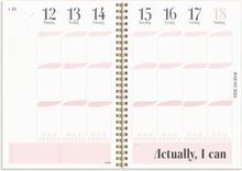 Life Planner, Pink, A5, beige konstläder Tora med slejf