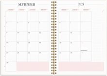 Life Planner, Pink, A5, beige konstläder Tora med slejf