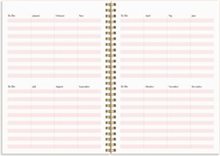 Life Planner, Pink, A5, beige konstläder Tora med slejf