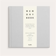 Anteckningsbok - Minnesbok Textile unlined grey