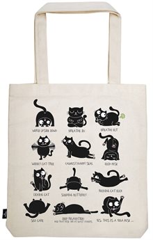 Tygkasse Ed the Cat Yoga