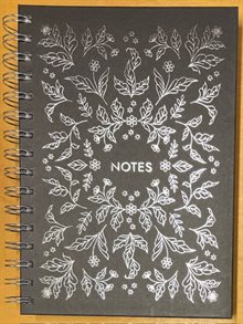 Anteckningsbok - Notebook - A5 Silver Flower