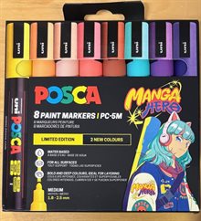 Posca Marker Set 8-pack Manga Hero PC-5M