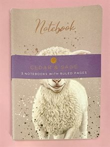 Cedar & Sage Notebook A5 3-pack