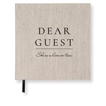 Gästbok "Dear Guest" Rough Linen | Paperstyle